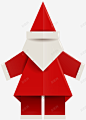 红色圣诞老人折纸 免费下载 页面网页 平面电商 创意素材