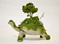 日本艺术家的动物景观雕塑