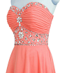 Fashion Plaza Short Chiffon Strapless Crystal Homecoming Dress D0263 at Amazon Women’s Clothing store: