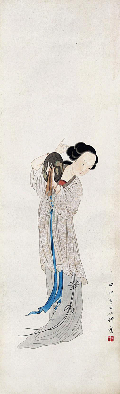 honghui采集到仕女人物绘（国画）