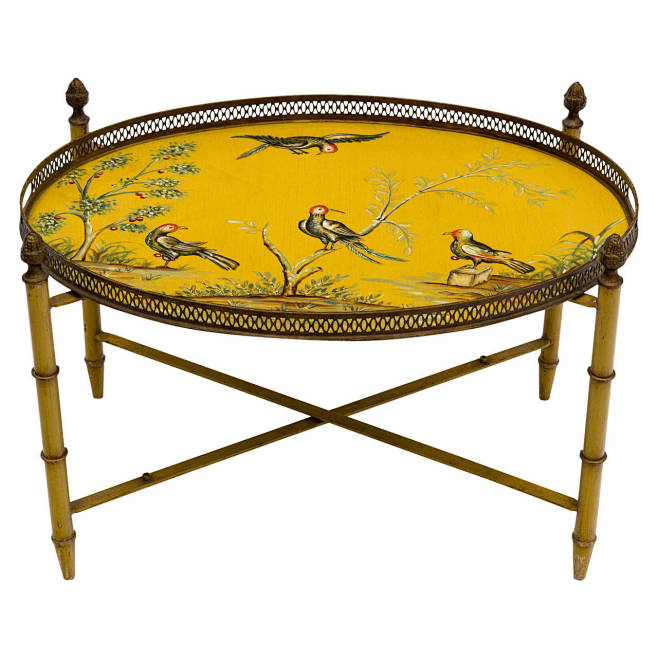 Tole Bird Tray Table...