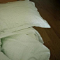 浅绿小方格子高密高支斜纹 冬日系列 氤氲 双人床上四件套床品