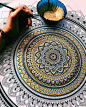 Intricate Mandalas Gilded with Gold by Artist Asmahan A. Mosleh