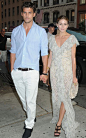 Olivia Palermo & Johannes Huebl~蓝白搭配，清新的舒适感~