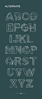Tesla Font + Free Download by Lexi Griffith, via Behance: 