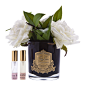 Buy Côte Noire English Roses in Dark Glass - Ivory | Amara : Perfume your home whilst updating your decor with this English Roses scented floral arrangement from Côte Noire. Available in three beautiful rose shades, these faux flowers have been expertly h