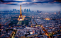 General 1280x800 city Eiffel Tower Paris France city lights cityscape