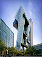 Sustainable, urban office architecture, Parramatta, Australia, tower, suspended, warp, city square, architectural competition