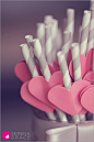 Paper heart straws