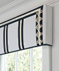 Details definitely do make the difference. The fun rope detail on this cornice board window treatment adds a gorgeous touch of sophistication without being overly nautical. Marianne Jones LLC Marianne Jones - Birmingham, MI: 