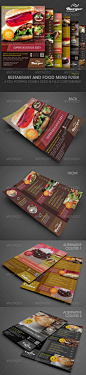 Restaurant and Food Menu Flyer - Food Menus Print Templates