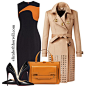 A fashion look from September 2015 featuring slit dress, beige coat and black heel pumps. Browse and shop related looks.