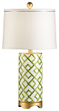 Chelsea House Bamboo Squares Gold Table Lamp 68562 - contemporary - Table Lamps - Benjamin Rugs and Furniture