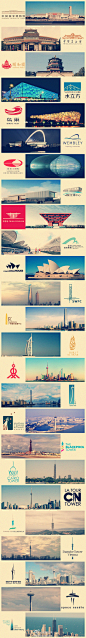 中国与国外城市著名建筑物的标志的形象设计_北京，广州，澳门，_创意猫网