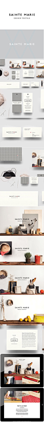 Sainte marie corporate identity branding graphic textile design business card website label