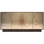 Pacifica Cabinet in Hand-Hammered Bronze and American Walnut by Newell Design