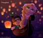 50 Chibis Disney : Tangled _ Rapunzel by *princekido on deviantART