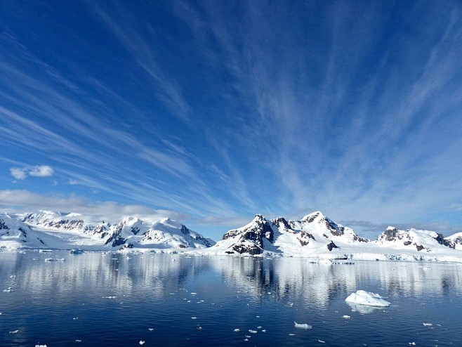 南极洲, 天堂湾, 冷, 雪, 冰, 冰...