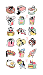 [米田/主动设计整理] COMFORT FOOD - snapchat sticker set : sticker set I design for snapchat after I've been contacted to create a sticker set about food. that's how this "comfort food" sticker set was born.