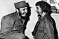 A famous friendship with Ernesto Che Guevara caught on film.  This moment is from 1959, just before Castro's triumphant entry into Cuba.