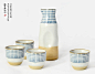 雨奶奶 创意日式创意陶瓷清酒 酒具 5件套套装 酒壶 酒杯 新品