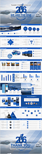 【BLUE】蓝色（十六）商务工作报告模板【102】PPT模板 #排版# #色彩#