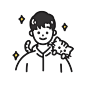 【MEOW手绘定制】豆豆儿童风卡通简约线条黑白形象手绘头像-淘宝网