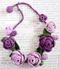 crochet necklace (violet) by made_by_uliana, via Flickr