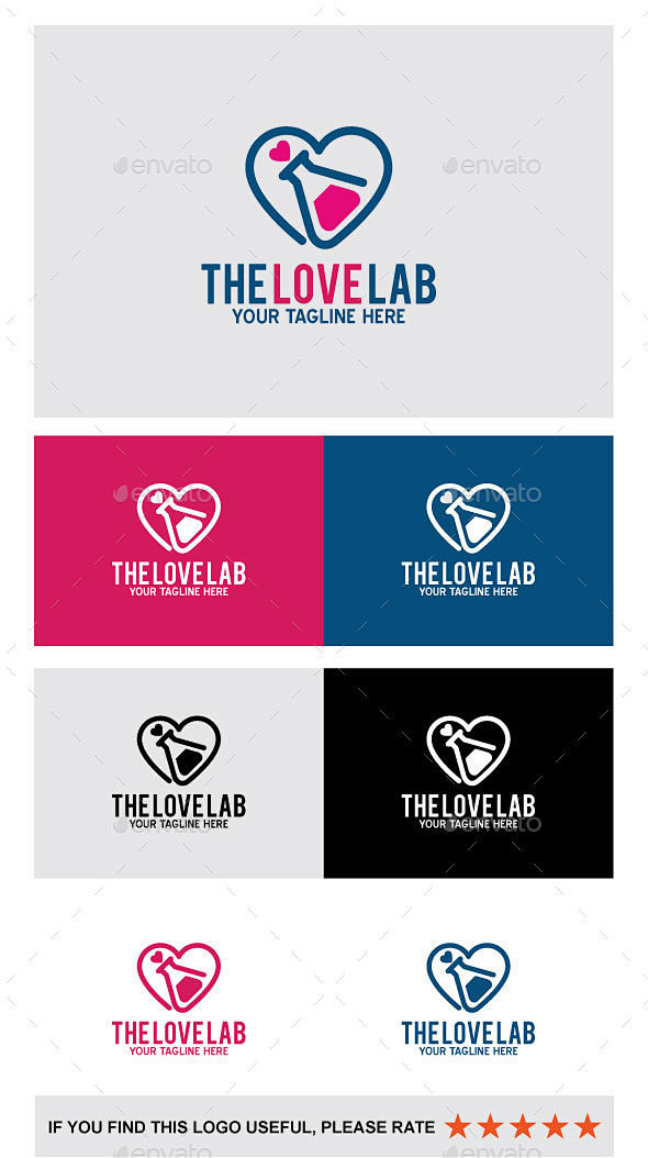 爱实验室——抽象标志模板The Love...