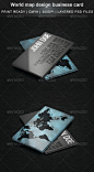 World Map Design Business Card - Corporate Business Cards #采集大赛#