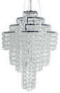 Letizia Grande Silver Pendant Light by Nuevo - HGML184 modern pendant lighting