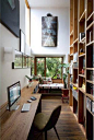 I like the use of space at the narrow end of desk, as a bookcase.  Do this for narrow parts of my desk?
