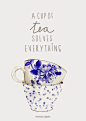 "A cup of tea solves everything" Los pájaros de Verónica Algaba