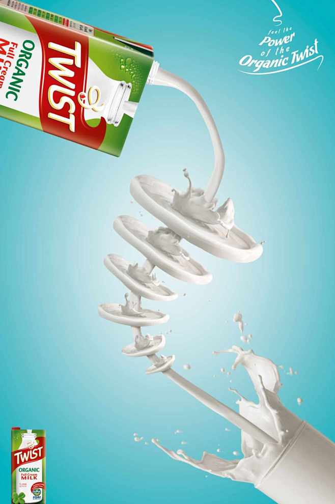 埃及牛奶Twist Milk创意海报设计...