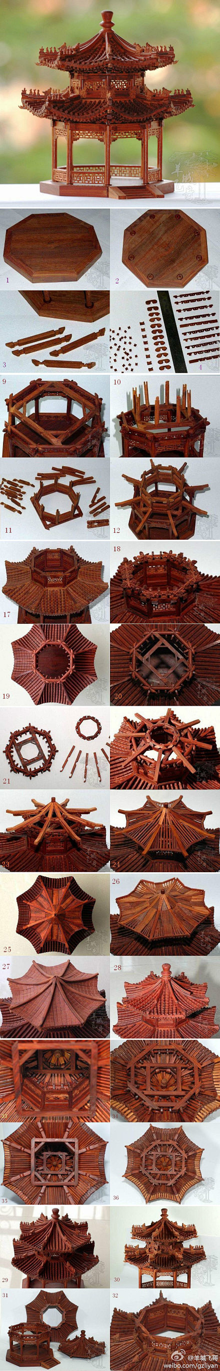 @羊城飞哥:我制作的古建筑模型——重檐八...