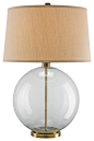 Currey & Company Courtland Clear Glass Table Lamp - contemporary - Table Lamps - Benjamin Rugs and Furniture