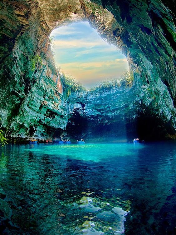 Melissani Cave Lake,...