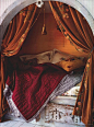 Gypsy caravan sleeping area