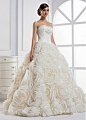 Stunning Lace & Organza Satin & Satin A-line Strapless Neckline Natural Waist Sleeveless Beaded Floor-length Wedding Dress by Dressilyme.com