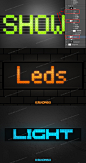 10款LED文字字体光效样式（PSD源文件格式）霓虹灯效果特效素材-淘宝网