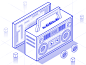 Radio-2.5D图标无线电音乐ui插图