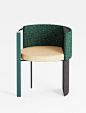 Thin, Metal-Framed "Apart Chair" Green Edition For Sale at 1stdibs