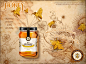 葵花蜂蜜 食品包装 手绘插画 食品主题海报设计AI cb046035905