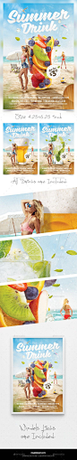 3 in 1 Summer Drinks Flyer Template PSD. Download here: http://graphicriver.net/item/3in1-summer-drinks-flyer-template/16182795?ref=ksioks: 