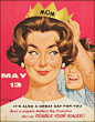 Mid Mod Mother's Day poster by Arthur Sarnoff.  Have a Happy Mothers Day to all the Moms!