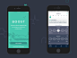 Boost - Data Entry & Welcome screens