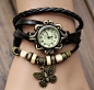 Lady Watch Vintage Style Wrist Watch Real Leather Bracelet, Handmade Women's Watch, Everyday Bracelet PB0163