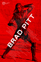 布拉德·皮特 Brad Pitt 人物海报 设计师@小旺长大后 【长沙之