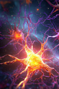 AI数字艺术生物科技神经元概念医疗图片