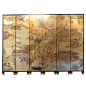 Six panel Chinoiserie floor screen: 